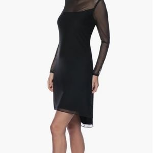 Elegant asymmetrical above knees dress
